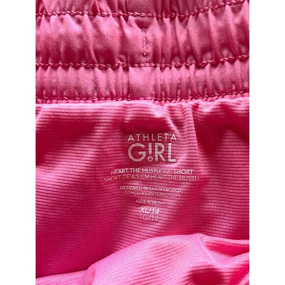 Athleta‎ Girls Heart the Hustle 2.5” Shorts Running Activewear Gym Pink Size XL - Picture 5 of 12